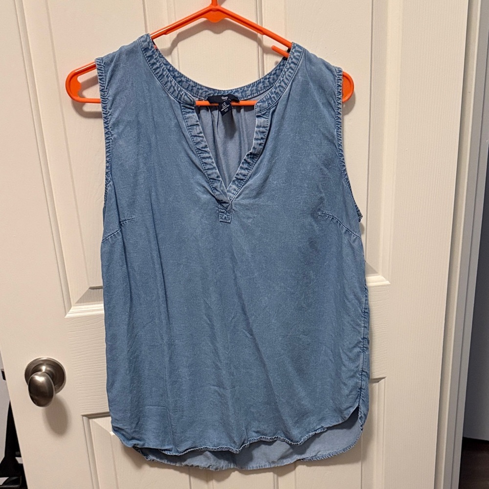 GAP Denim Blue Tank Top